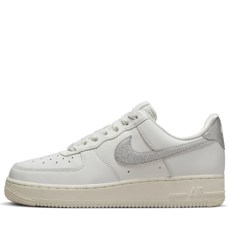 Women's Air Force 1 '07 'Summit White Sail White Metallic Silver' Sneakers