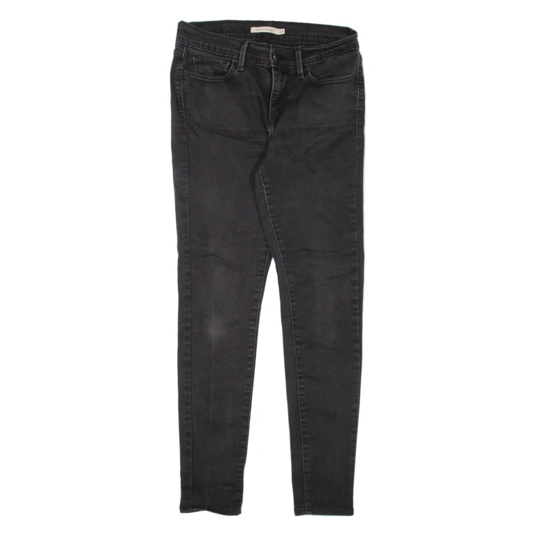 LEVI'S 710 Womens Jeans Black Slim Skinny W24 L28