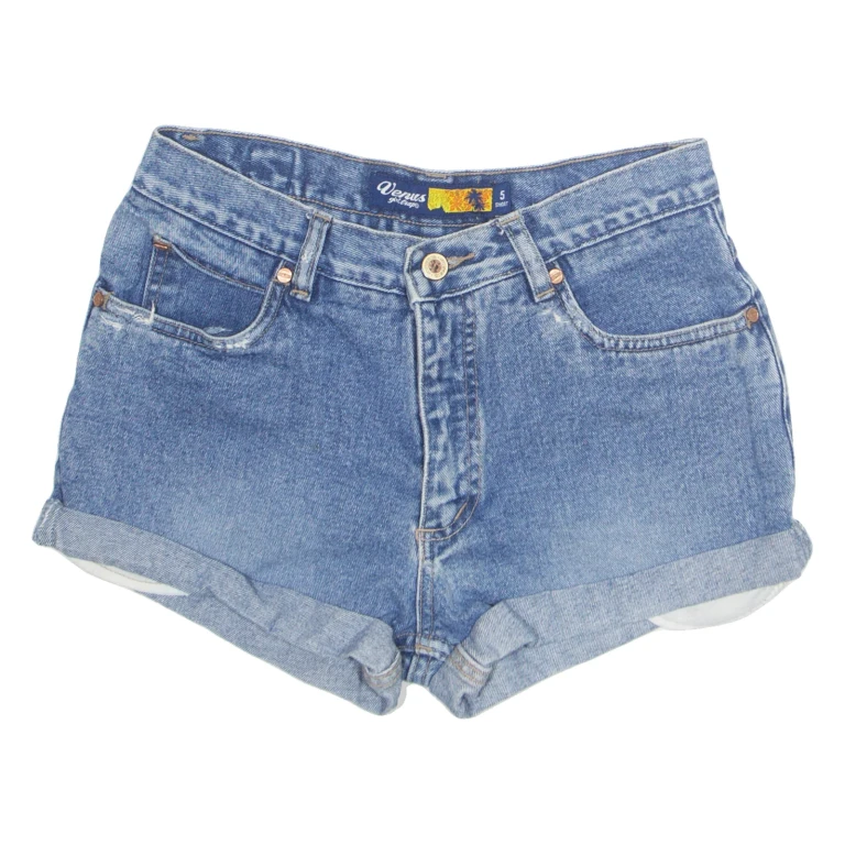 VENUS GIRL TRAP Womens Denim Shorts Blue S W28