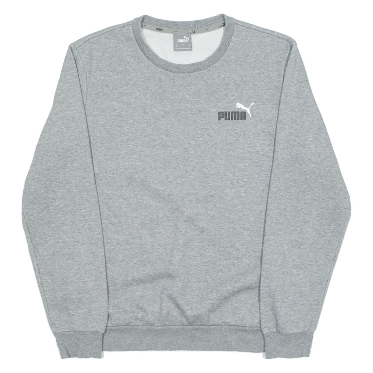 PUMA Mens Sweatshirt Grey Crew Neck S (LL3-121124-4148)