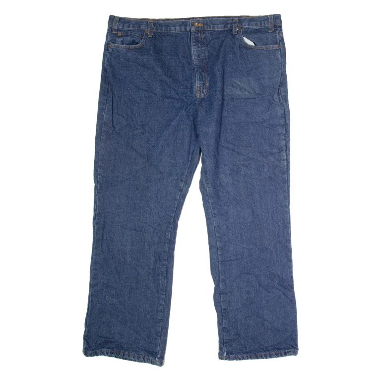 DICKIES Blanket Lined Mens Jeans Blue Relaxed Straight W42 L32