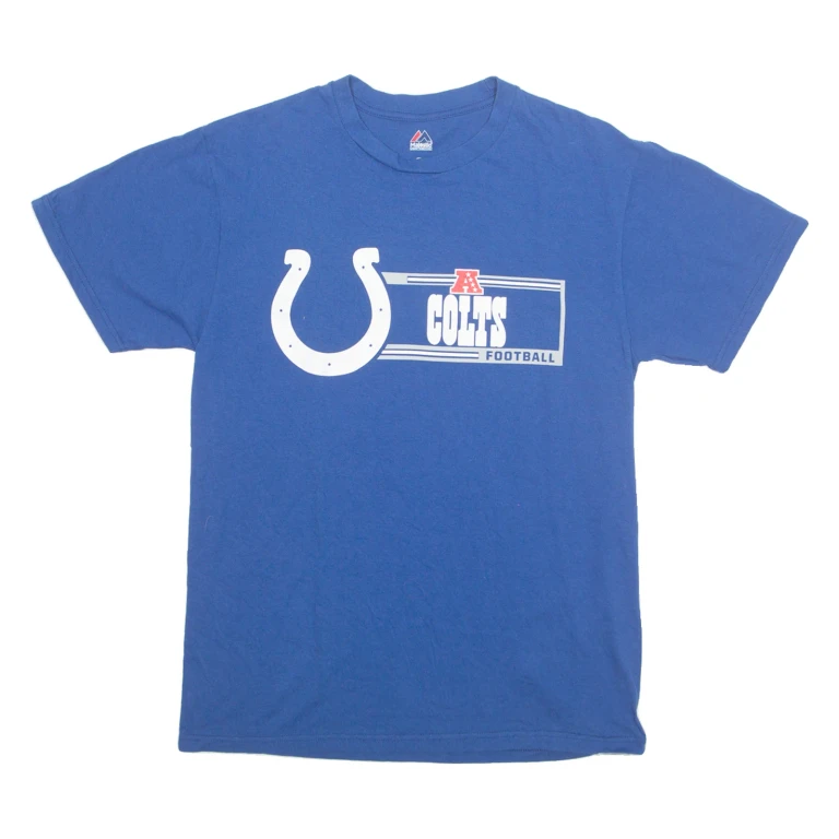 MAJESTIC NFL Indianapolis Colts Mens T-Shirt Blue USA M