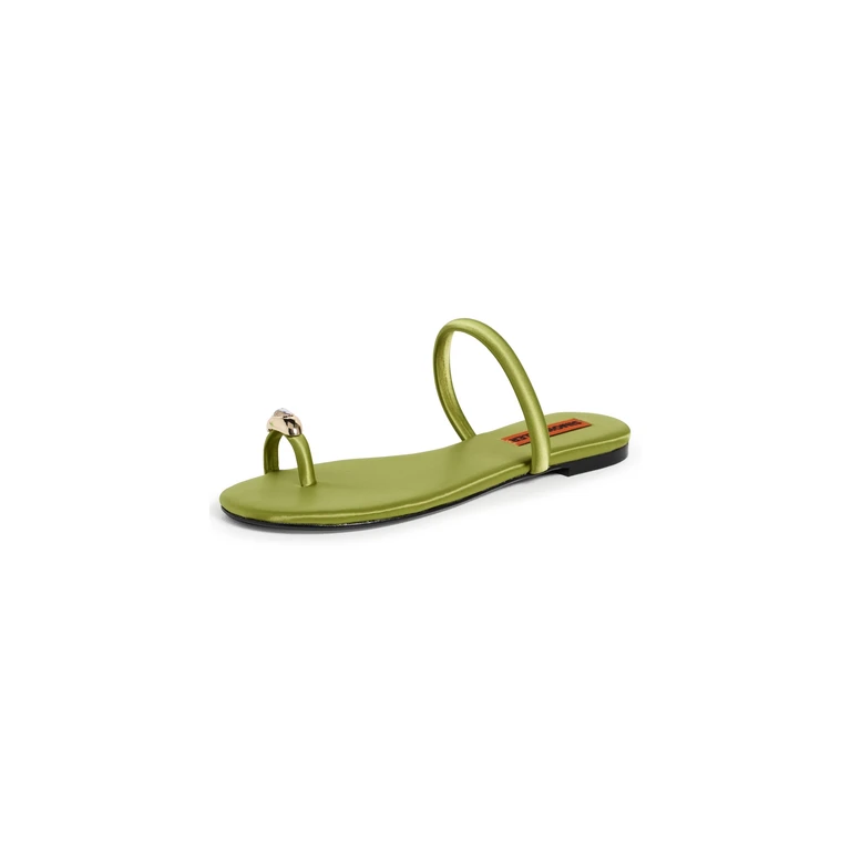 SIMONMILLER Pipe Sandals MOSS GREEN/CLEAR 41