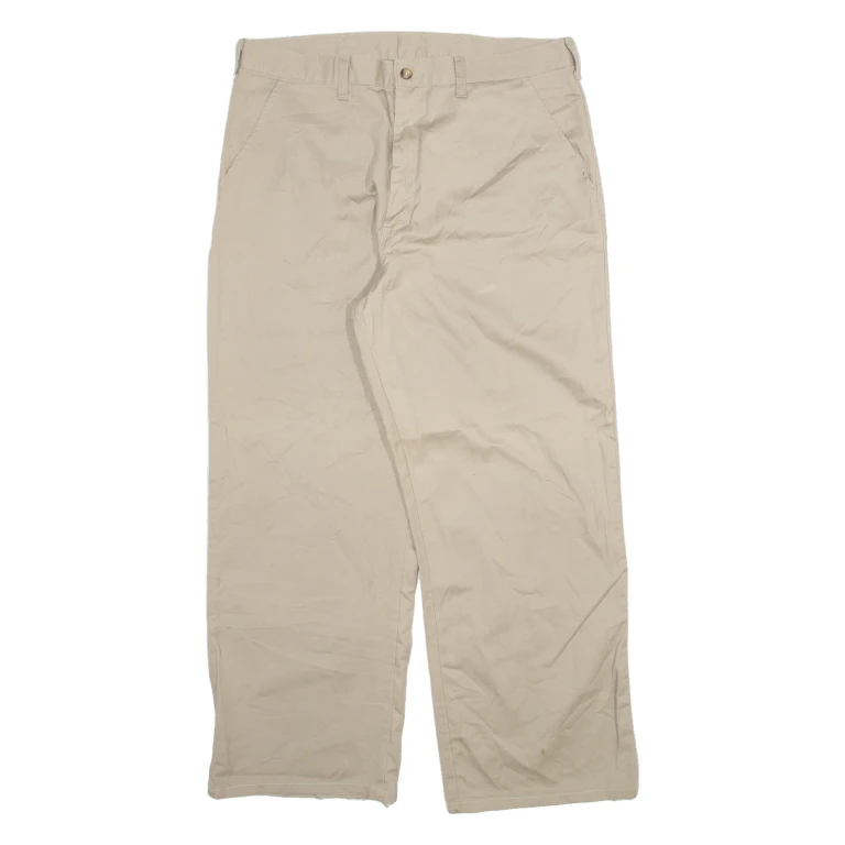 DICKIES Womens Trousers Beige Relaxed Straight W36 L28