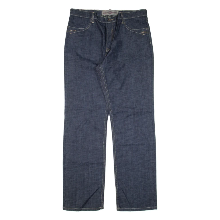 DRIVER Womens Jeans Blue Loose Straight W33 L32