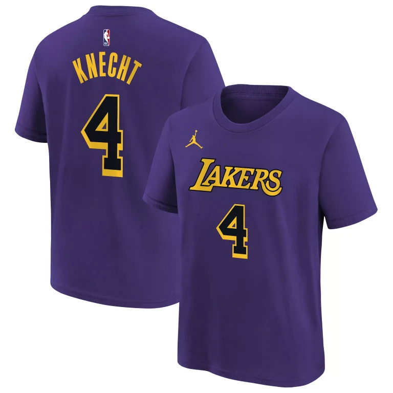 Youth NBA Dalton Knecht #4 Los Angeles Lakers T-Shirt T-Shirts