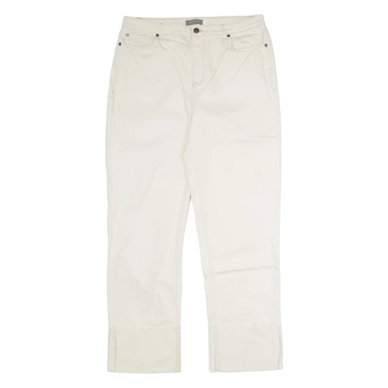 MINT VELVET Womens Jeans Cream Regular Straight Stone Wash W34 L29