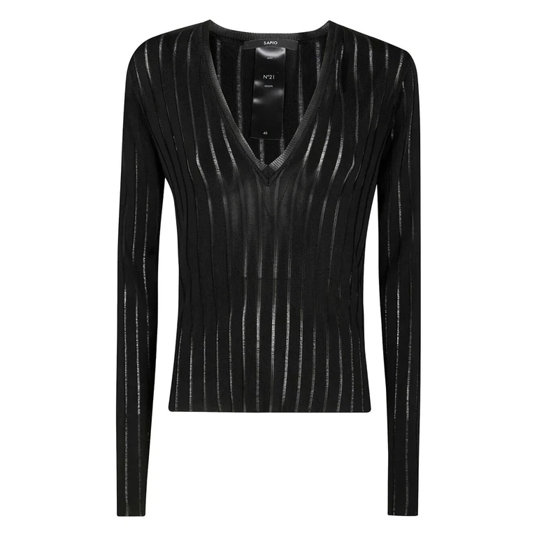 SAPIO Viscose Crepe De Chine V Neck Sweater