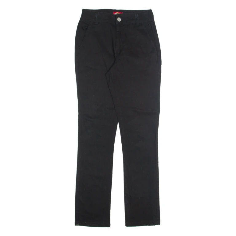 DICKIES Womens Trousers Black Regular Tapered W26 L30