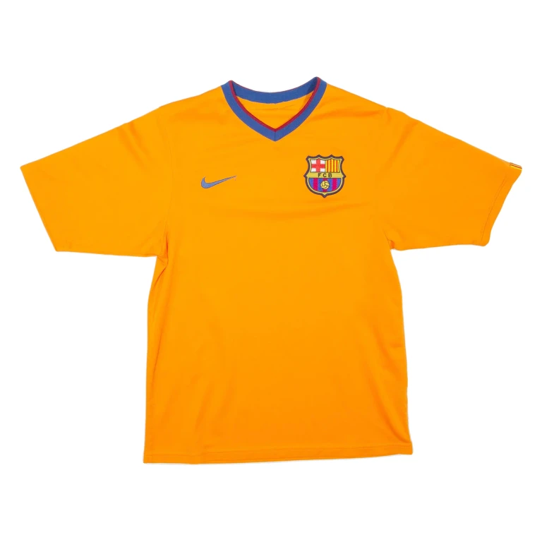 NIKE FC Barcelona Mens Football Shirt Jersey Orange V-Neck S