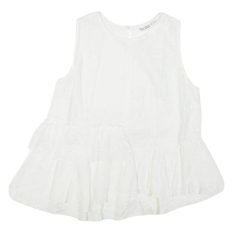 ZARA Womens Top White Sleeveless S