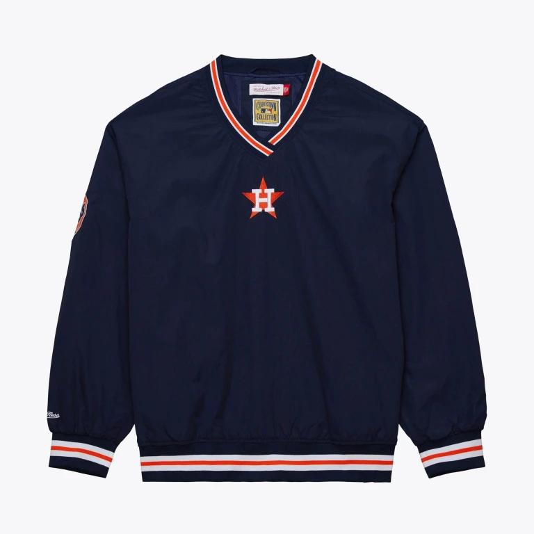 Men's MLB Classic Nylon Pullover Vintage Logo Astros Pullovers