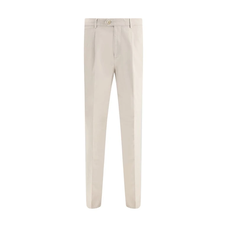 Brunello Cucinelli Beige Cotton Casual Pants - Men