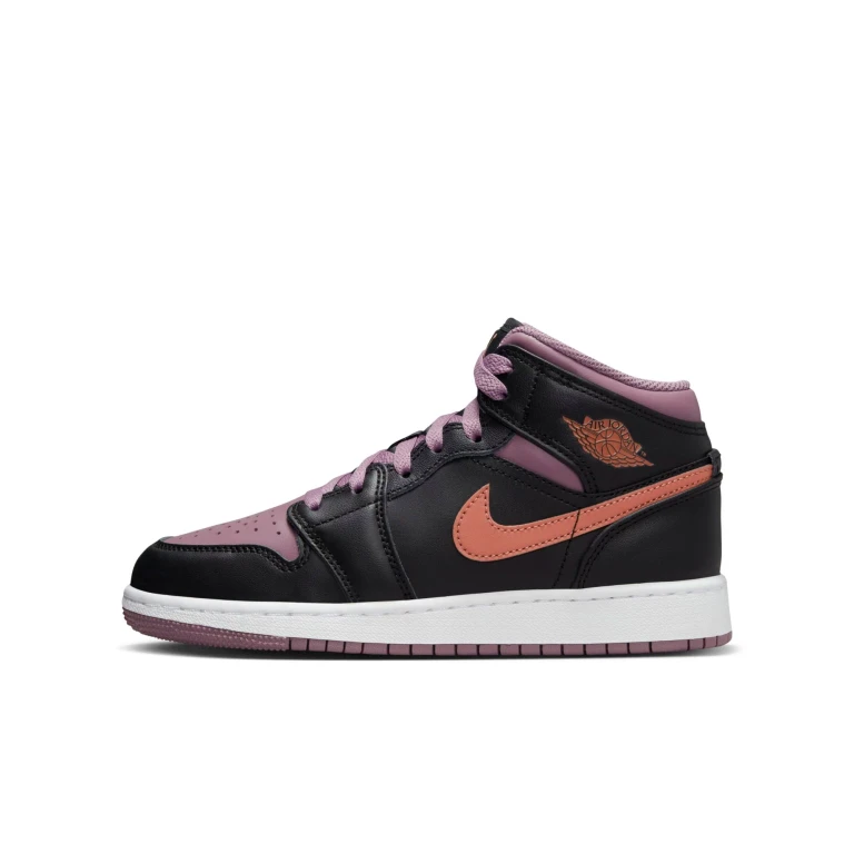 Grade School Retro 1 Mid Se 'Black Sky J Mauve' Gs Sneakers