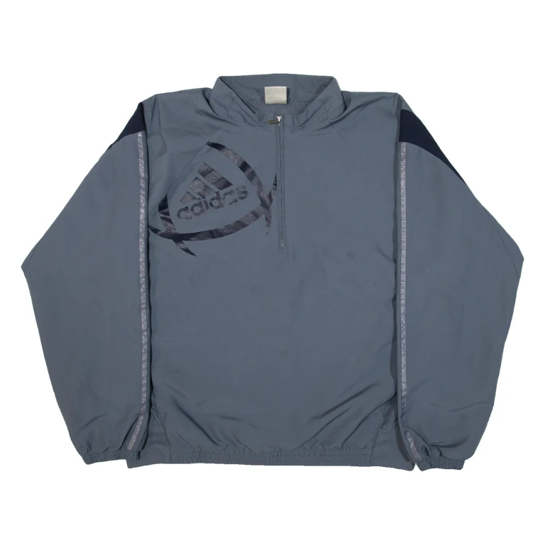 ADIDAS Mens Pullover Jacket Blue XL