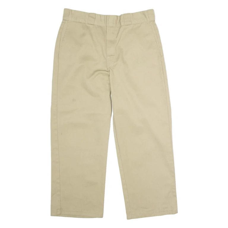 DICKIES Workwear Mens Twill Trousers Beige Regular Straight W32 L25