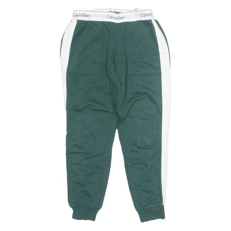 CALVIN KLEIN Sleepwear Womens Joggers Green Tapered XS W26 L27