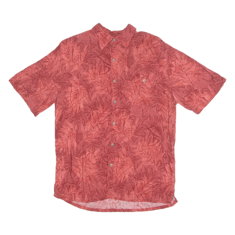 BATIK BAY Mens Hawaiian Shirt Red Floral S