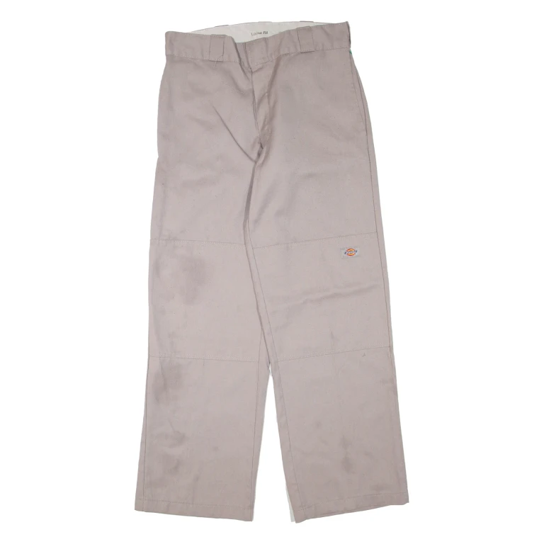 DICKIES Womens Trousers Grey Regular Straight W30 L30