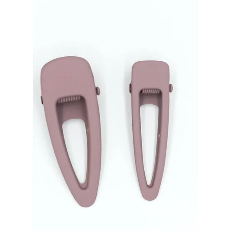 Matte Hair Clips Set of 2 Burlwood