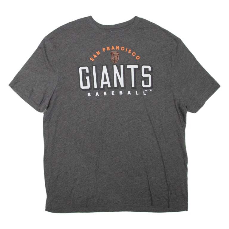 MAJESTIC San Francisco Giants Baseball Mens T-Shirt Grey USA XL