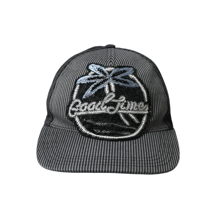 Dolce & Gabbana Black Cotton Embellished Baseball Hat Men - Men