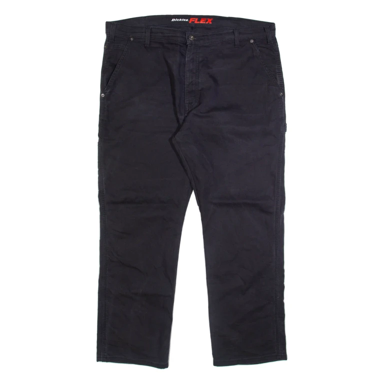 DICKIES Carpenter Mens Trousers Black Regular Straight W40 L30