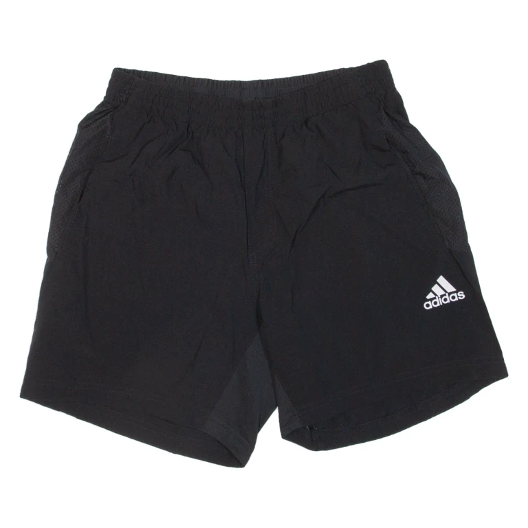 ADIDAS Mens Sports Shorts Black Relaxed L W28