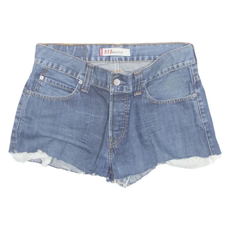 LEVI'S 512 Cut Off Womens Denim Shorts Blue M W32