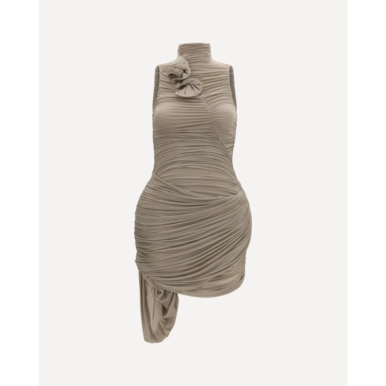 Draped high-neck Dress Female 36