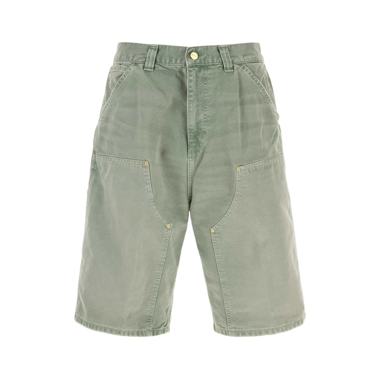 Carhartt Wip Sage Green Denim Og Double Knee Short Shadygreendestroywash Exterior: Cotton - Men
