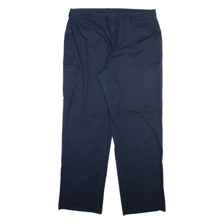 DICKIES Womens Trousers Blue Regular Straight W36 L31