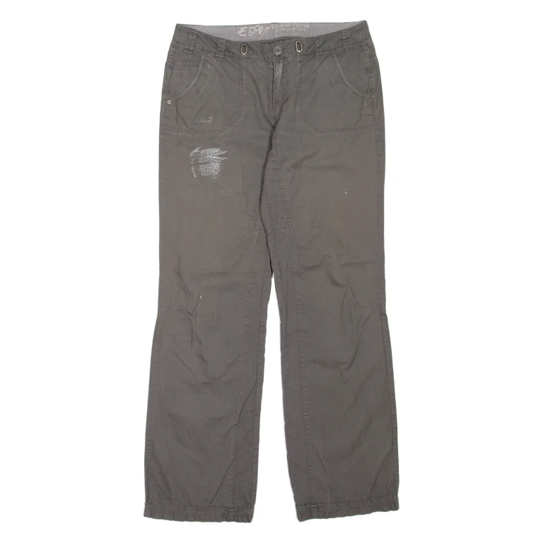ESPRIT Womens Trousers Grey Regular Straight W32 L31