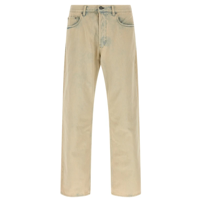 Beige Cotton Jeans Denim Clothing - Men