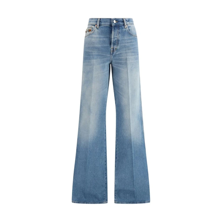 Gucci Blue Cotton Flared Jeans Clothing - Women