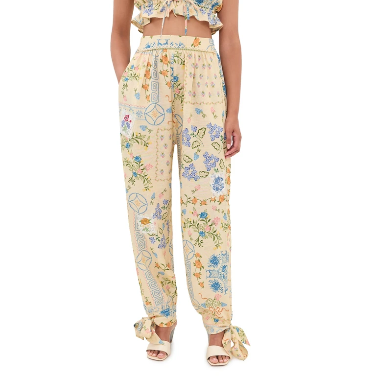 Zaida Embroidered Pants Multicolor M
