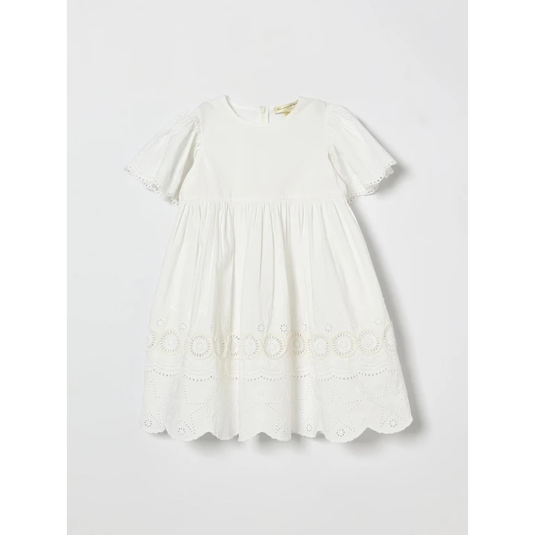 Cotton Dress with Sangallo Inserts (TY1F01Z3459100)