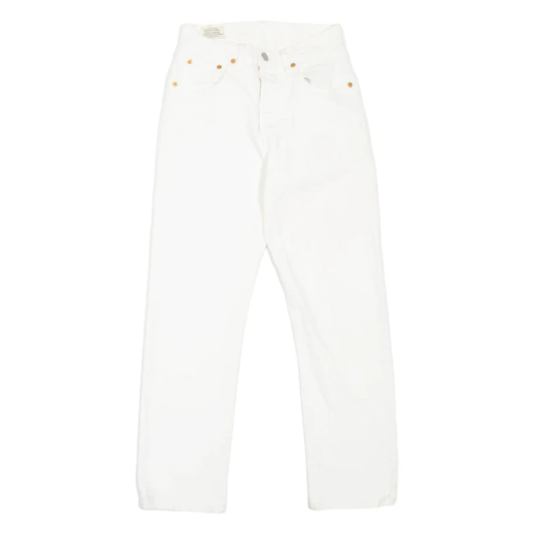 LEVI'S 501 BIG E Jeans Womens White Regular Straight W25 L26