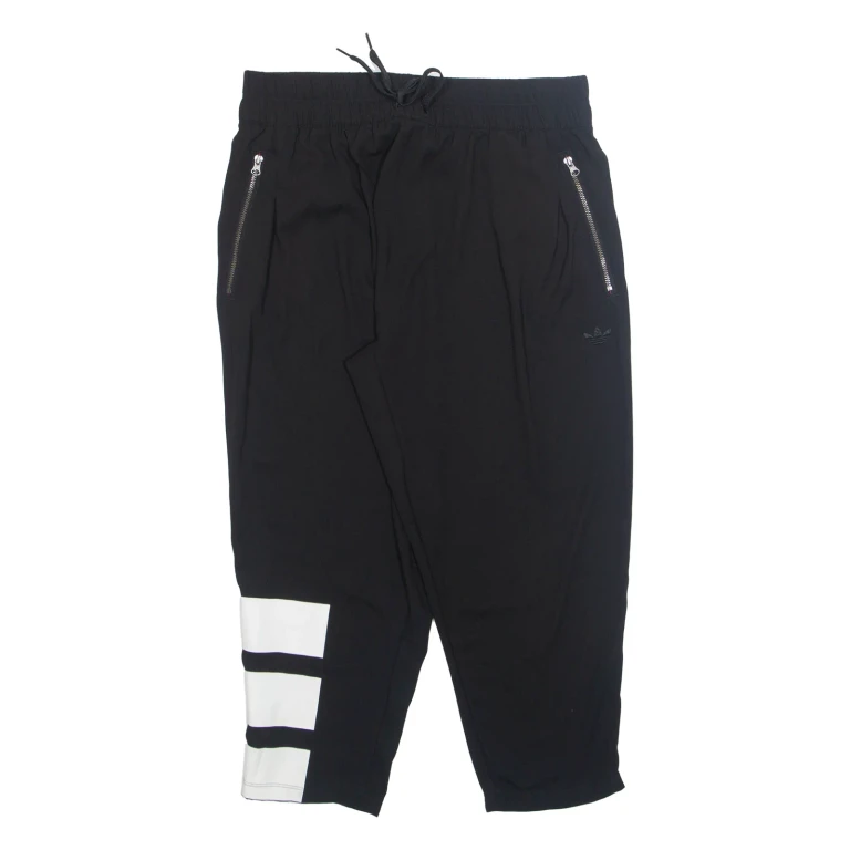 ADIDAS Womens Trousers Black Regular Straight W28 L23