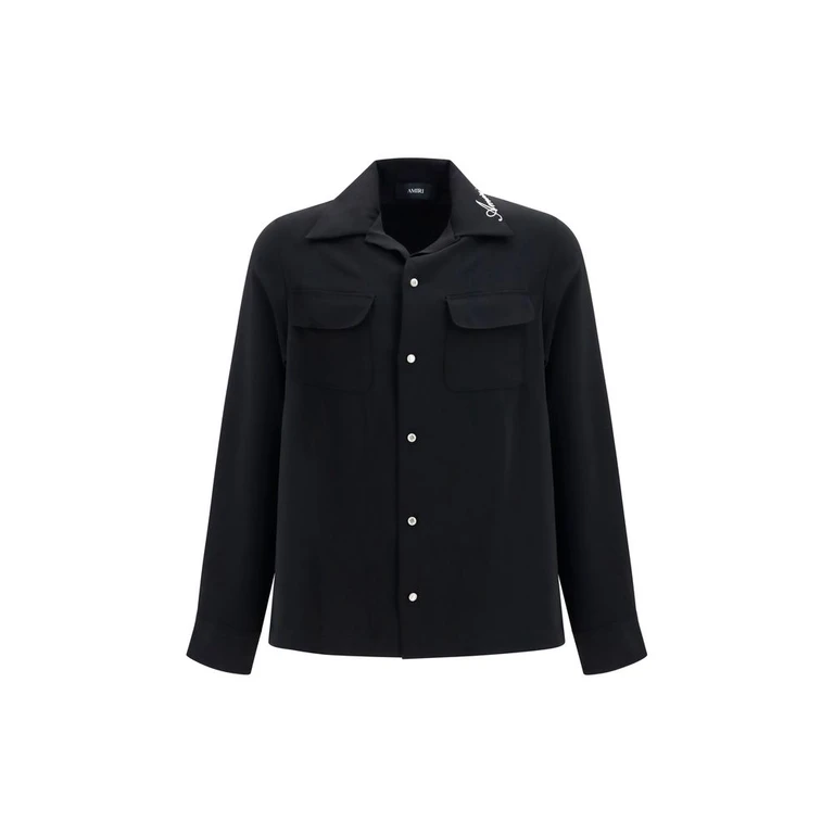Black Polyester Shirt - Men