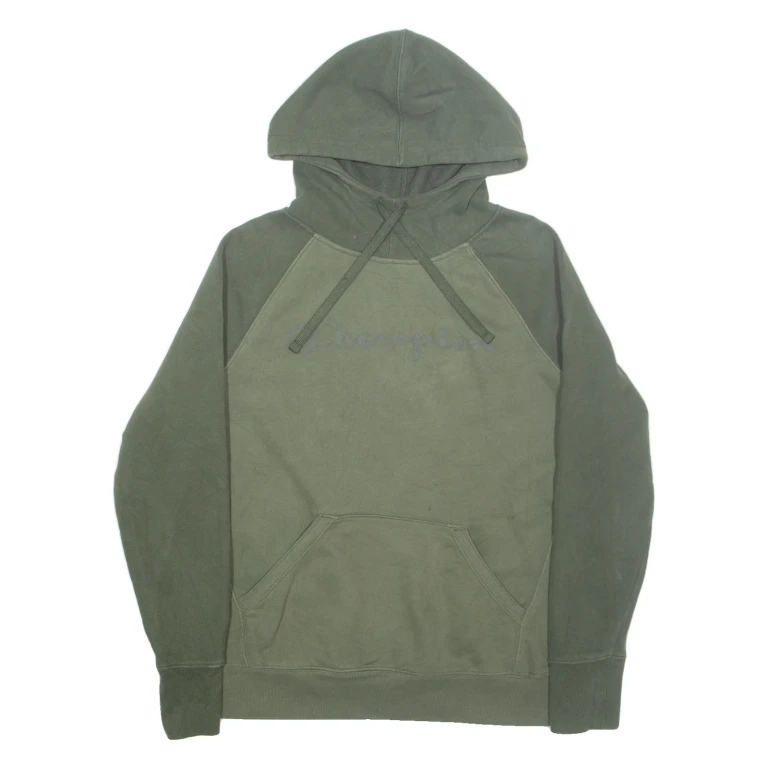 CHAMPION Mens Green Hoodie M