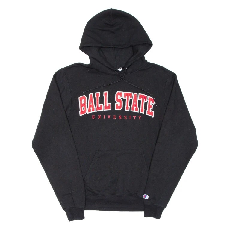 CHAMPION Mens Black Hoodie S