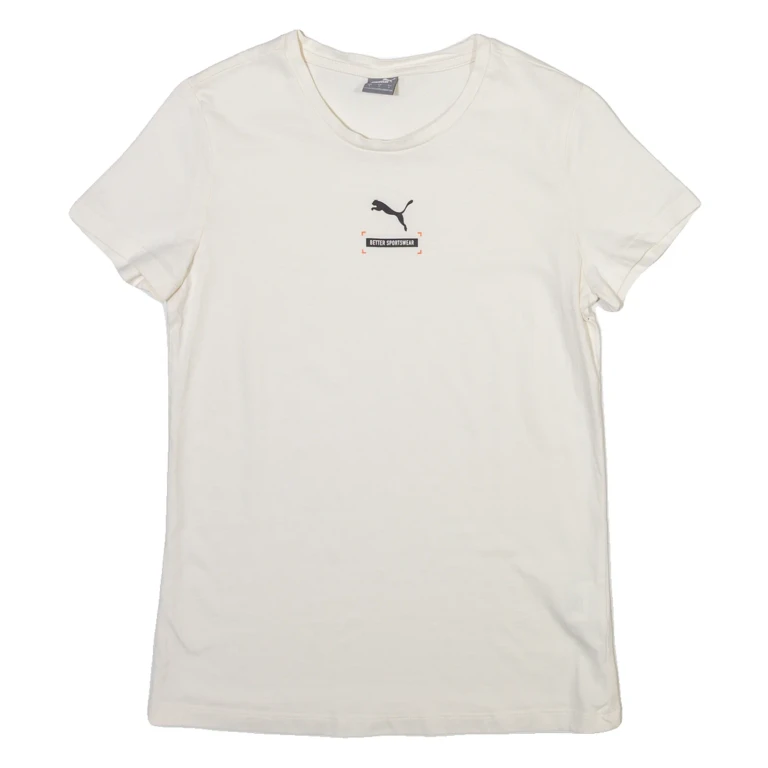 PUMA Womens T-Shirt Cream S