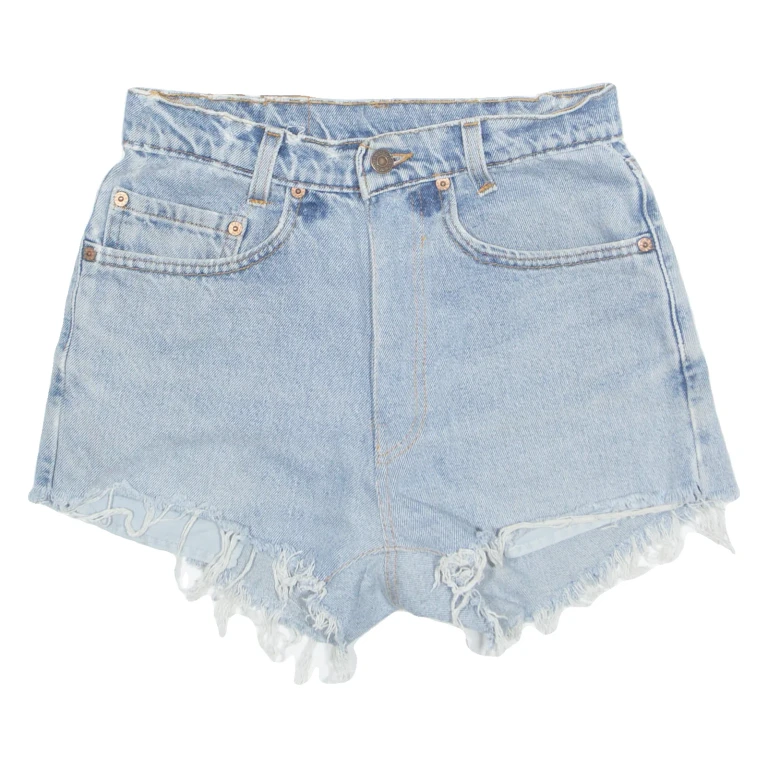 LEVI'S Cut Off 505 Womens Denim Shorts Blue S W28