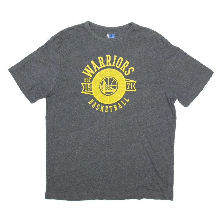 NBA Golden State Warriors Basketball Mens T-Shirt Grey USA XL