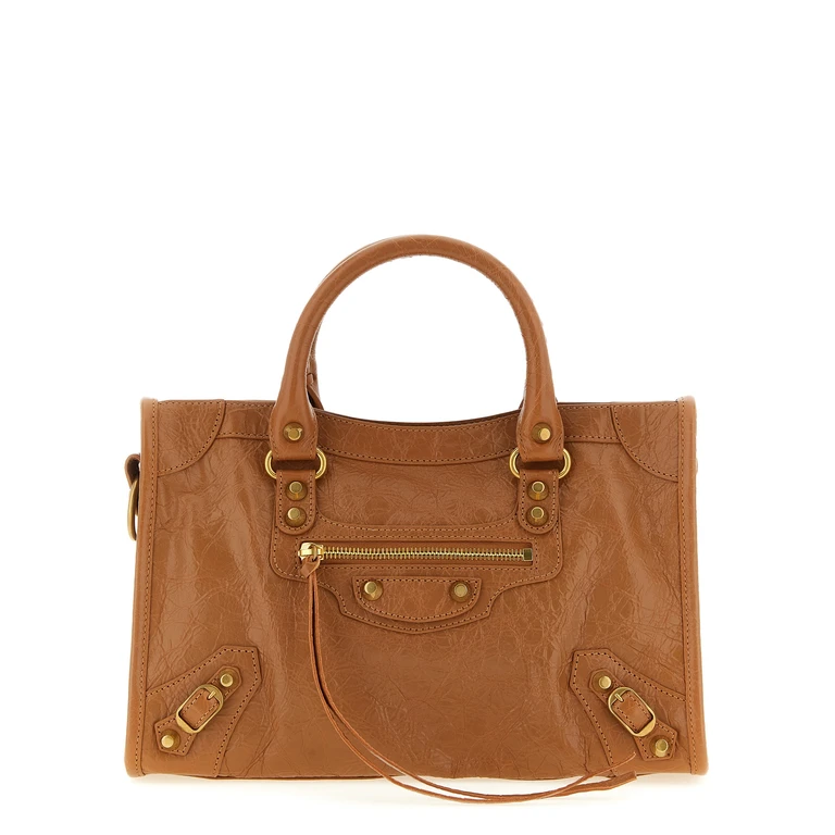 Balenciaga Brown Lamb Leather Handbag Bag - Women
