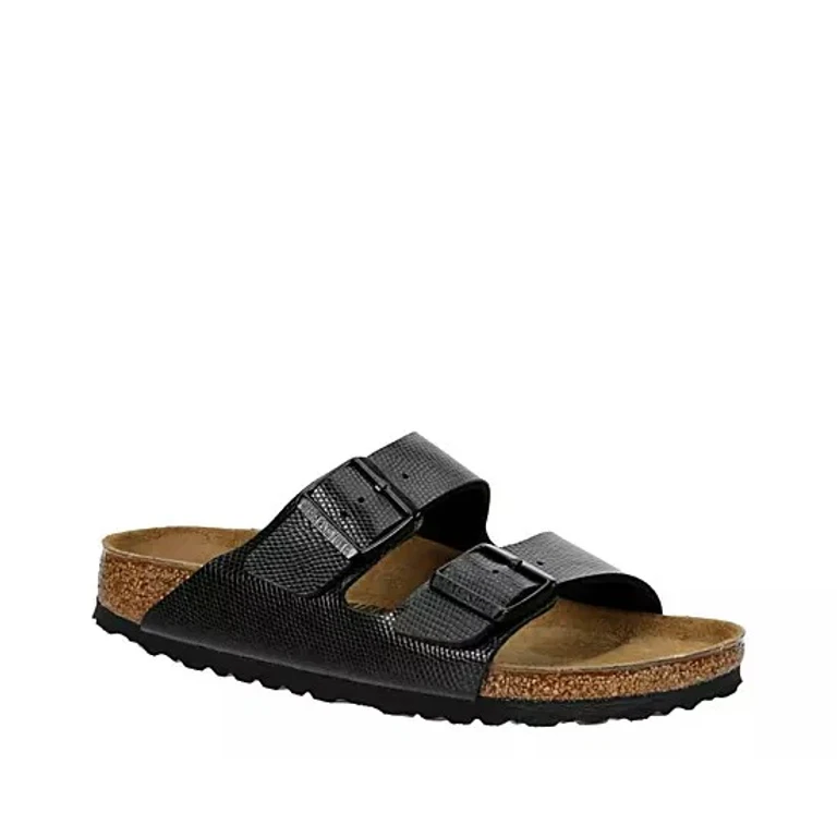 Arizona Big Buckle Natural Leather Patent High Shine Sandals