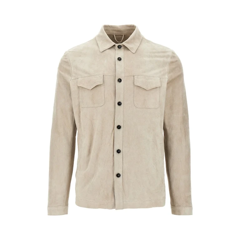 Suede leather shirt Man 52