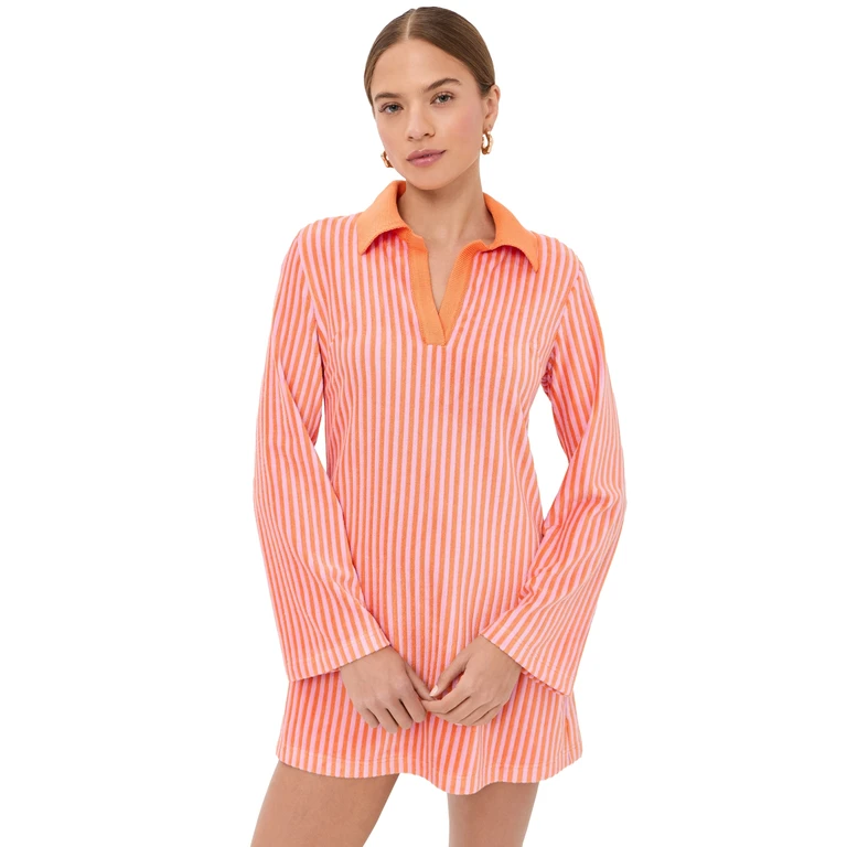 SIMKHAI Jessy Tunic Dress Papaya Multi M