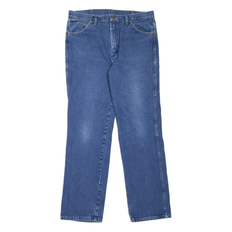 WRANGLER Mens Jeans Blue Regular Straight W35 L32